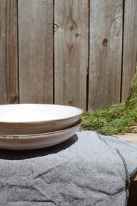 Earthy White Salad Bowls