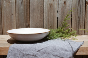 Earthy White Salad Bowls