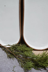 Set of Earthy White Platters