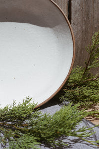 Earthy White Salad Bowls